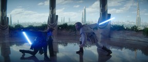Hayden Christensen (Anakin Skywalker) and Obi-Wan Kenobi (Ewan McGregor) in a scene from Obi-Wan Kenobi.