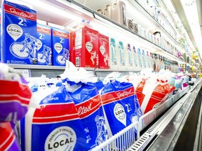 Milk and dairy products are displayed for sale at a grocery store in Aylmer, Que., May 26, 2022.
