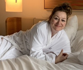The bed and robes were so plush and cozy it was tough for Kelly to get ready for dinner. BRAD HUNTER/ TORONTO SUN