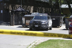 Police investigate after one man killed and another wounded near Scarlett Rd. and Scarlettwood Ct. on Saturday June 18, 2022.