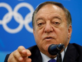 International Weightlifting Federation (IWF) President Tamas Ajan of Hungary speaks during a news conference at the Beijing 2008 Olympic Games August 15, 2008.