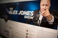 This picture showing a computer screen displaying the Twitter account of far-right conspiracy theorist Alex Jones is taken on Aug. 15, 2018 in Washngton D.C.
