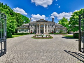 Exterior of mansion in Toronto's Bridle Path neighbourhood.