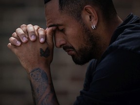 Nick Kyrgios of Australia prepares for a training session on day eight of The Championships Wimbledon 2022 at All England Lawn Tennis and Croquet Club on July 04, 2022 in London, England.