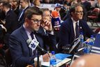 Maple Leafs GM Kyle Dubas attends the 2022 NHL draft at the Bell Centre on July 08, 2022 in Montreal, Quebec. 