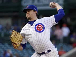 Justin Steele of the Chicago Cubs pitches in the first inning against the Baltimore Orioles at Wrigley Field on July 13, 2022 in Chicago, Illinois.