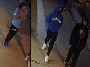 Image released by Toronto Police of suspects in a June 19, 2022 assault near Liberty Village.