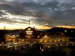 Exterior view of the Bass Pro Shops outlet in Sevierville, Tenn.