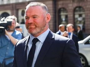 Wayne Rooney, arrives at the Royal Courts of Justice, in London, Britain, May 17, 2022.