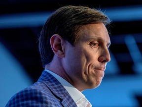 Brampton Mayor Patrick Brown announces that he will enter the Conservative Party of Canada leadership race, at his first campaign event in Brampton on March 13, 2022.