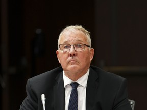 Minister of Emergency Preparedness Bill Blair appears as a witness at the Standing Committee on Public Safety and National Security on Parliament Hill in Ottawa on Monday, July 25, 2022. The committee is looking into allegations of political interference in the 2020 Nova Scotia mass murder investigation