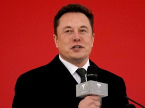 Tesla CEO Elon Musk attends the Tesla Shanghai Gigafactory groundbreaking ceremony in Shanghai, China, Jan. 7, 2019.