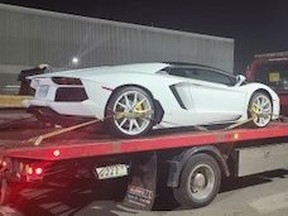 An image from YRP of a Lamborghini seized after the driver was allegedly nabbed speeding.