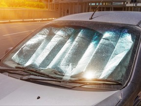 A car is pictured in the sweltering heat in this file photo.