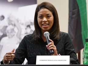 Nevada Gaming Control Board Chairwoman Sandra Douglass-Morgan speaks at the Solutions, Strategies & Service Summit on race and policing hosted by Clark County Commissioner Lawrence Weekly at the Dr. William U. Pearson Community Center on June 24, 2020 in Las Vegas, Nevada.