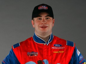 Bobby East, driver of the #21 Ford, is pictured during the NASCAR Craftsman Truck Series media day at Daytona International Speedway on Feb. 9, 2006 in Daytona, Fla.