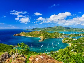Caribbean view from Shirley Heights
