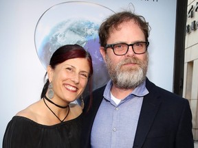Holiday Reinhorn and Rainn Wilson attend a special Los Angeles screening of An Inconvenient Sequel: Truth to Power at ArcLight Hollywood on July 25, 2017 in Los Angeles.
