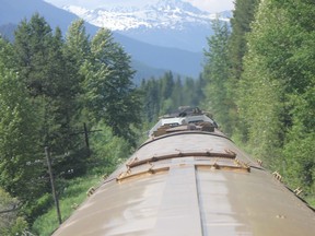 The Rocky Mountaineer makes its way through the B.C. interior.
