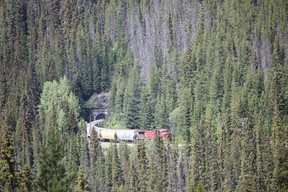 A train goes through the Spiral Tunnels in Yoho National Park in B.C. IAN SHANTZ/TORONTO SUN