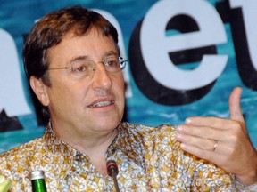Achim Steiner gestures as he speaks at a press conference at the UNEP annual meeting in Nusa Dua on the Indonesian resort island of Bali on February 25, 2010.