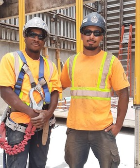 Kadeem Campbell (left) and Chris Yorke at the Portland Commons site. SUPPLIED PHOTO
