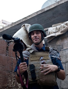 A picture taken on Nov. 5, 2012 in Aleppo shows U.S. freelance reporter James Foley, 39.