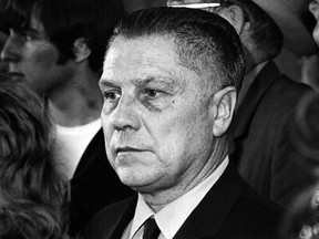 U.S. labour leader Jimmy Hoffa is photographed at the Greater Pittsburgh Airport in this April 12, 1971 file photo.