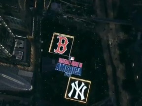 Fox Sports has apologized after placing the logos of the Boston Red Sox and New York Yankees over the 9/11 Memorial Pools.