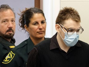 Marjory Stoneman Douglas High School shooter Nikolas Cruz is led into court during the penalty phase of his trial at the Broward County Courthouse on July 19, 2022 in Fort Lauderdale, Florida.