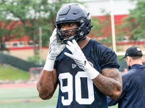 Big Shawn Oakman will look to be the run-stuffer in the middle of the defensive line when the Boatmen take on Winnipeg on Monday night at BMO Field.