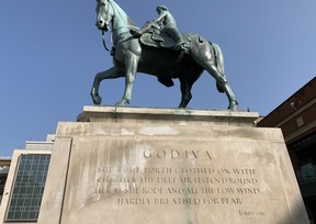 The statue of Lady Godiva in the Coventry town square. RITA DEMONTIS/TORONTO SUN