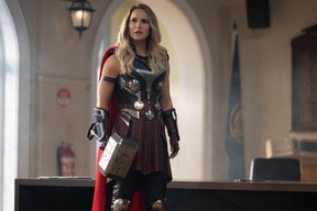 Natalie Portman as Thor's Mighty Saw at Marvel Studios: Love and Thor.