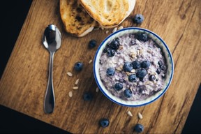 Riceberry Rice Lavender Breakfast Bowl – supplied