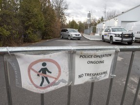 The end of Roxham Road where asylum seekers cross is seen March 20, 2020 in Hemmingford Que.