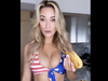 Paige Spiranac loves America, and hot dog-eating contests.