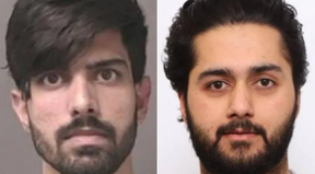 Riyasat Singh, 23, of Mississauga, left, was arrested in connection with a December attack on Elnaz. They have issued a Canada-wide arrest warrant for Harshdeep Binner, 23, of Brampton. YRP