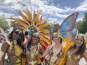 Dancers enjoying the Toronto Caribbean Carnival Grand Parade.