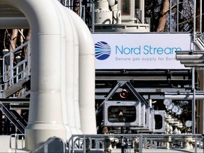 Pipes at the landfall facilities of the Nord Stream 1 gas pipeline are pictured in Lubmin, Germany, March 8, 2022.