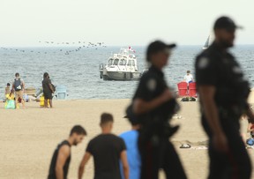 Toronto Police were out in force at Ashbridge's Bay and Woodbine Beach Parks on Thursday, June 30, 2022.