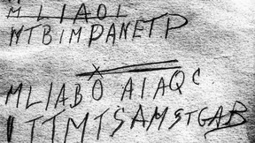 The coded writing was part of the mystery. SOUTH AUSTRALIA POLICE