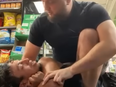 Man with a black belt in jiu-jitsu pins down an alleged thief who attacked a worker in a 7-Eleven in Chicago.
