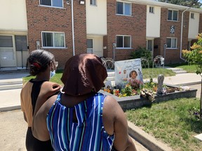 A DECADE SINCE DANZIG: Community remains scarred amid deep mourning 2 A memorial to Jaydin Simpson - a 17-year-old who was shot in June 2019 at the same Danzig St. residential complex where the city's worst mass shooting took place a decade ago - is seen on Friday July 8, 2022.