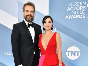 David Harbour and Lily Allen.