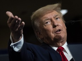 Former U.S. President Donald Trump speaks during the America First Agenda Summit, at the Marriott Marquis hotel on July 26, 2022 in Washington, D.C.