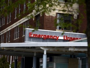 The Emergency Department entrance at the Ottawa Hospital Civic Campus in Ottawa is shown on May 16, 2022.