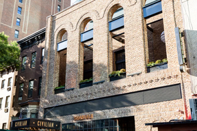 The arched facade of the Civilian is an homage to the architectural detail of a Broadway theatre. (Melanie Landsman for The Washington Post)