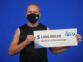 Married father of two Darko Hribar, 53, won $1 million in the June 21, 2022 LOTTO MAX draw.
