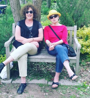 Linda Rosenbaum (L) and her business partner Susan Roy (R) started Toronto Island Walking Tours five years ago and they weren't sure their business would survive the pandemic.
