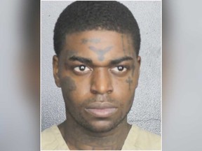 Kodak Black is pictured in a booking photo from the Broward County Sheriff's Office.